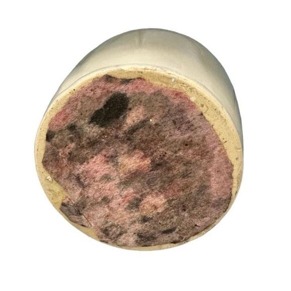 Vintage Stoneware Pottery Crock Pitcher 9" Brown Tan Two Tone with Handle - Picture 7 of 7